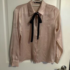 Zara Blush Satin Top